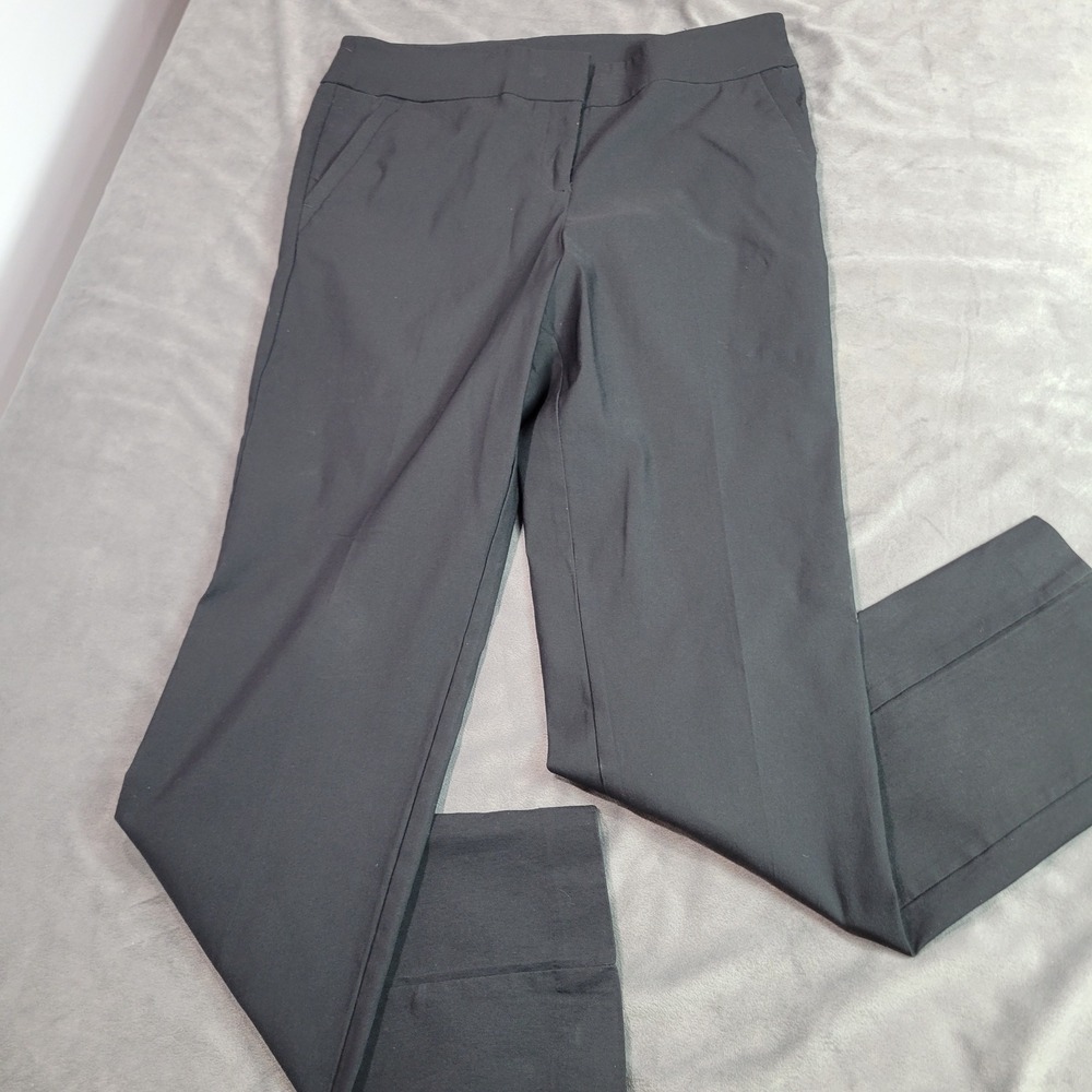 Worthington Womens Black Straight Leg Dress‎ Pants Work Wear Size 8 Rayon Blend